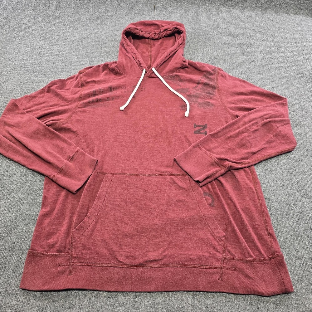 American Eagle Outfitters Hoodie Mens XL Red Graphic Pullover Sweatshirt